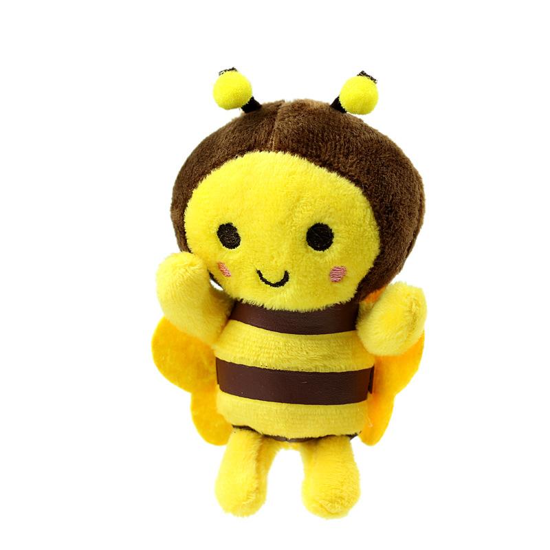 12cm Bee Festival Plush Doll Animation Bee Festival Activity Decoration Gift Cute Plush Small Pendant Plush Bee Doll Bag Pendant