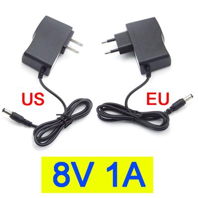 8V 1A 1000ma AC 100V-240V DC 8 Volt Netzteil Adapter Stecker Konverter Für CCTV Ladegerät Schalter 5.5mmx2.5mm US/EU Stecker