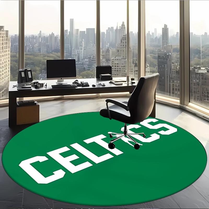 Boston Celtics (1) Runder Büroteppich Dekorativer Bodenteppich für Büro Schlafzimmer Wohnzimmer und Wohnbereich