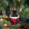 Festival Dog Hanging Charm Acrylic Dog Pendant Christmas Decoration Hanging Dog Ornament for Tree Adornment