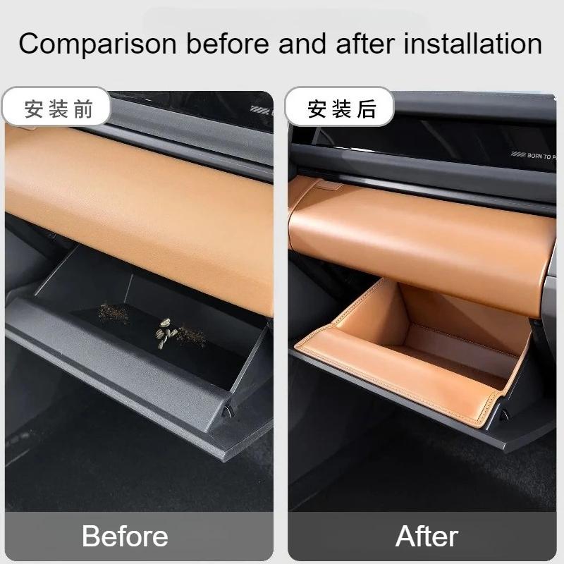 For Chery iCAR V27 2026 Front Passenger Glove Box Storage Pocket Car Storage Box Storage Bag Interior Accessories
