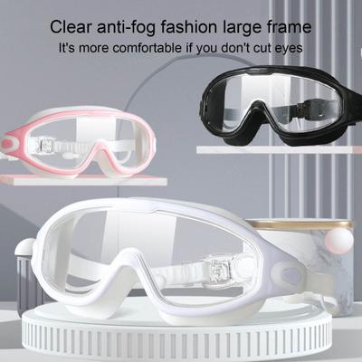 Swimming Goggles Anti-fog UV Protection Fit One-button Eyewear Leakproof Comfort Wide View Release Pool Goggles