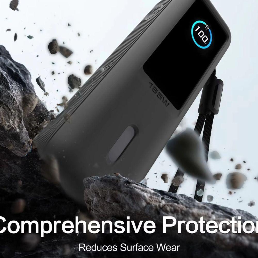 with Lanyard Silicone Carrying Case Anti-fall Phone Charger Case for Anker Zolo 165W Travel