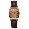 New women's quartz watch, retro wine barrel-shaped belt watch, female student simple watch