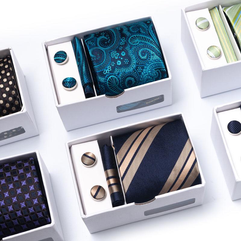 Men'S Tie Gift Box 5-Piece Set Group 8Cm Tie Business Dress Wedding Tie
