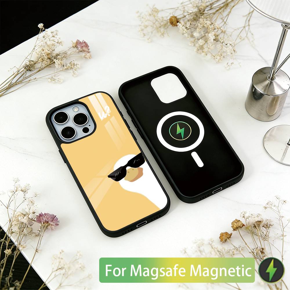 Duck Phone Case For iPhone17,16,15,14,13,12,11 Plus,Pro Magnetic with Magsafe Wireless Charging