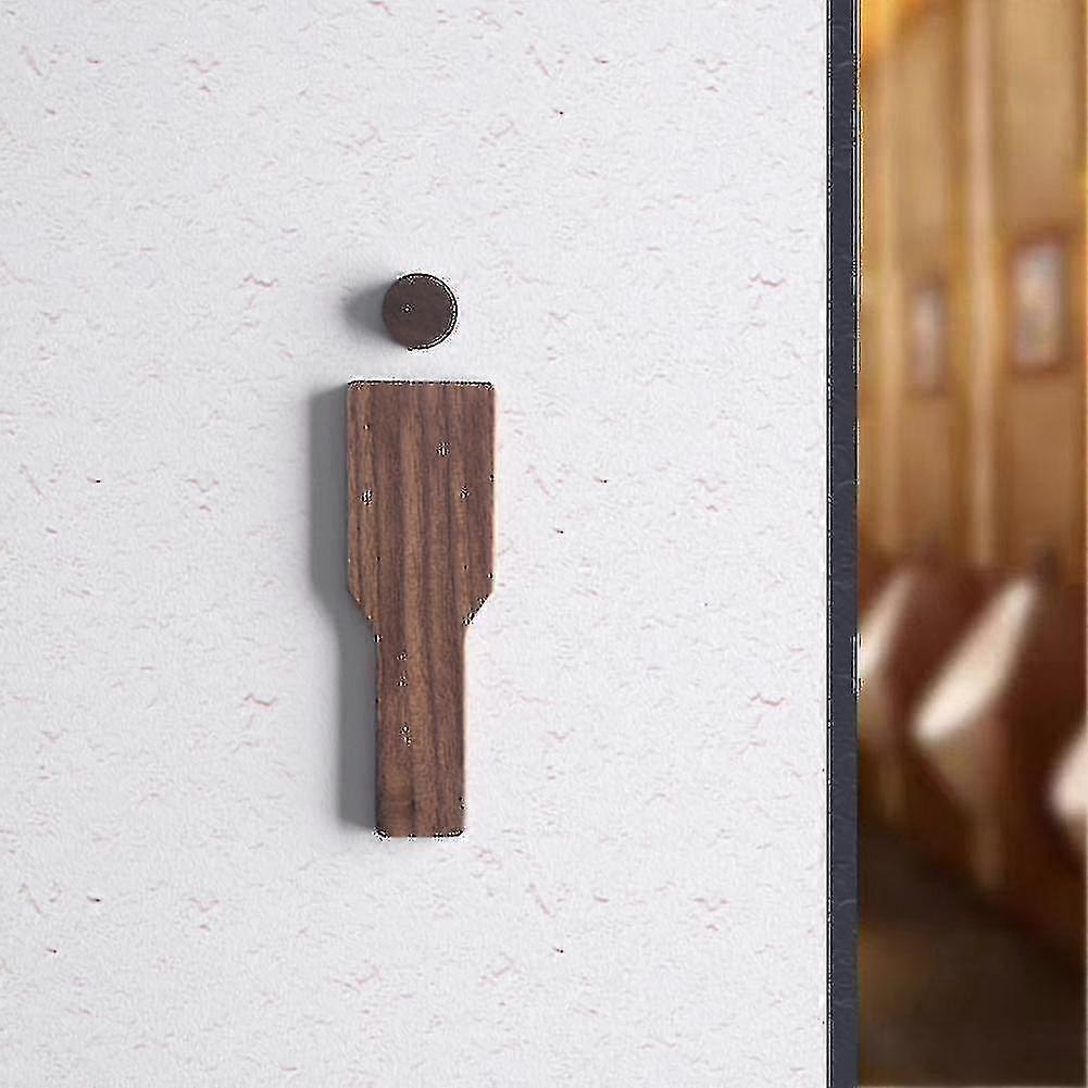 2pcs Toilet Door Men's And Women's Signs Solid Wood Toilet Signs - RIpj
