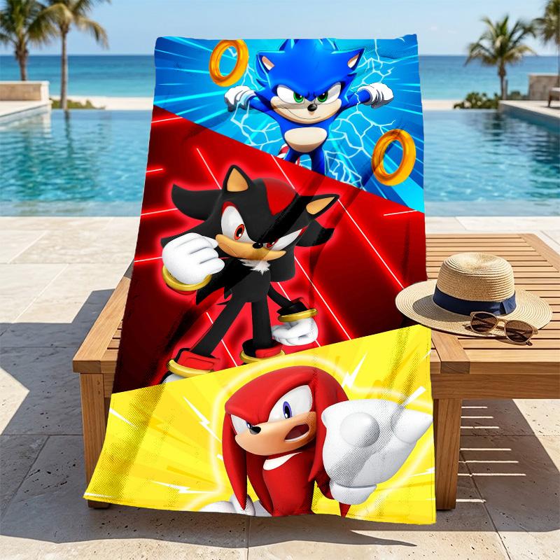 Sonic Heroes Stylish Digital Printing Beach Towel Quickdrying Absorbent Blanket For Beach Pool Gym Travel Christmas Gift C922468