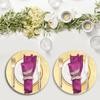 Elegant Gold Charger Plates Set, Round Reusable Serving Plates for Parties, Weddings, Events - Set of 50, 12.99 Inch Diameter