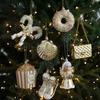 Shiny Gold Santa Claus Hanging Ornaments Snowman Merry Christmas Decor Xmas Tree Pendant  Kid Gift