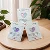 Set of 8 Bright Resin Heart Shape Gift Cards Unique Holiday Present Ideal for Loves Note and Party Favors