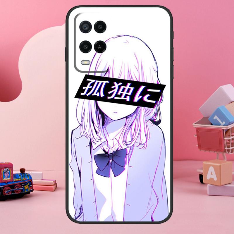 Sad Anime Aesthetic Senpai Case For Oppo A74 A94 A54 A17 A57 A77 A76 A16 A96 A18 A60 A80 A40 A38 A58 A78 A98 A15 A5 Pro
