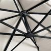 Solar Powered LED Patio Umbrella with Aluminum Mast 400 x 300 cm Sand White