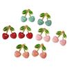 Dopamine oil dripping cherry titanium steel earrings light luxury high-end design niche exquisite versatile jewelry necklace