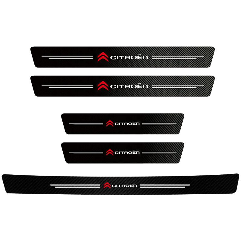 1/4/5 Stück Auto Türschweller Kratzschutz Dekor Karbonfaser Aufkleber für Citroen C3 C4 Berlingo C1 Jumper C5 C6 C2 2CV VTS DS3 DS4 DS5