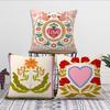 love flower fashion pattern cushion cover Comfortable soft Pillow Case for Sofa Living Room Home office Decor Protective Covers