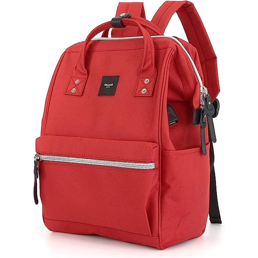 Red Urban Backpack for Laptop with USB Port - Himawari