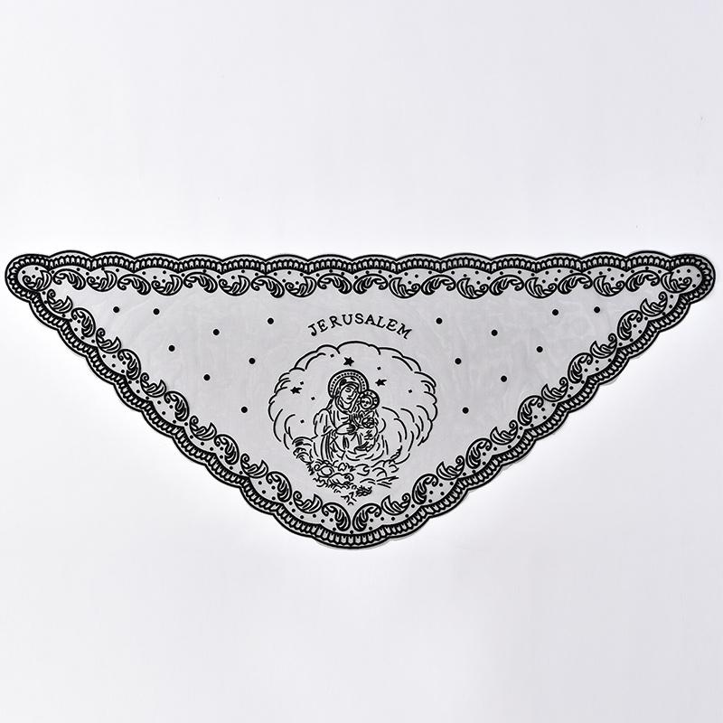 Solid Color Virgin Mary Lace Scarf For Women Embroidery Catholic Veil Church Pray Christian Veil Jerum Headscarf