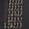 26 English Women'S Letter Pendants Necklace Twist Chain Zircon Letter Pendants Jewelry