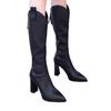 High-heeled boots shoes autumn and winter pointed thick-heeled thin boots velvet warm temperament Martin women's boots