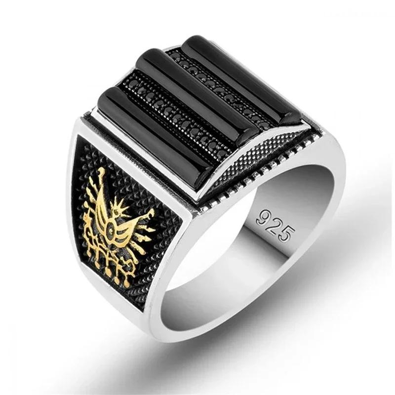 Biker Punk Style Rings for Men Width Signet Square Finger Fashion Brand Zircon Accessories Whole Sale