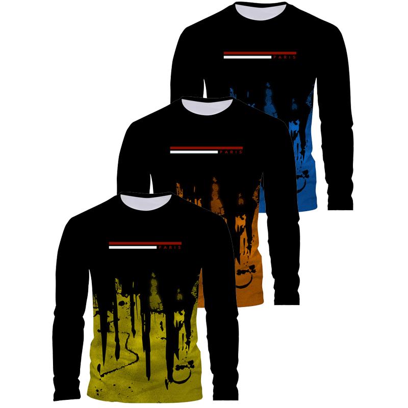 

Осенняя мужская футболка с длинным рукавом Отличный набор из трех предметов Футболка с принтом в виде букв Хлопковая удобная мужская одежда y2k 3XL