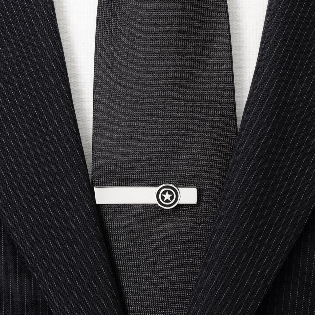 Marvel Captain America Silver Tie Clip Tie Bar Mv-cas3-tb