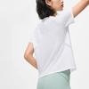 Li Ning Fitness Series Solid Color Reflective Ice Feel Comfortable Loose Short Sleeve T-Shirt Women Tops Standard-White ATST222-5