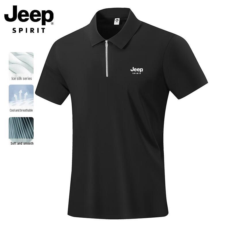 JEEP SPIRIT Men's Ice Silk Polo Shirt
