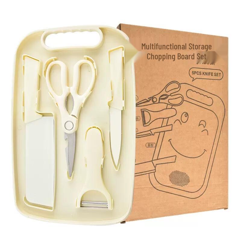 ZISIZ Portable Fruit Knife and Cutting Board Set (2-Pack)