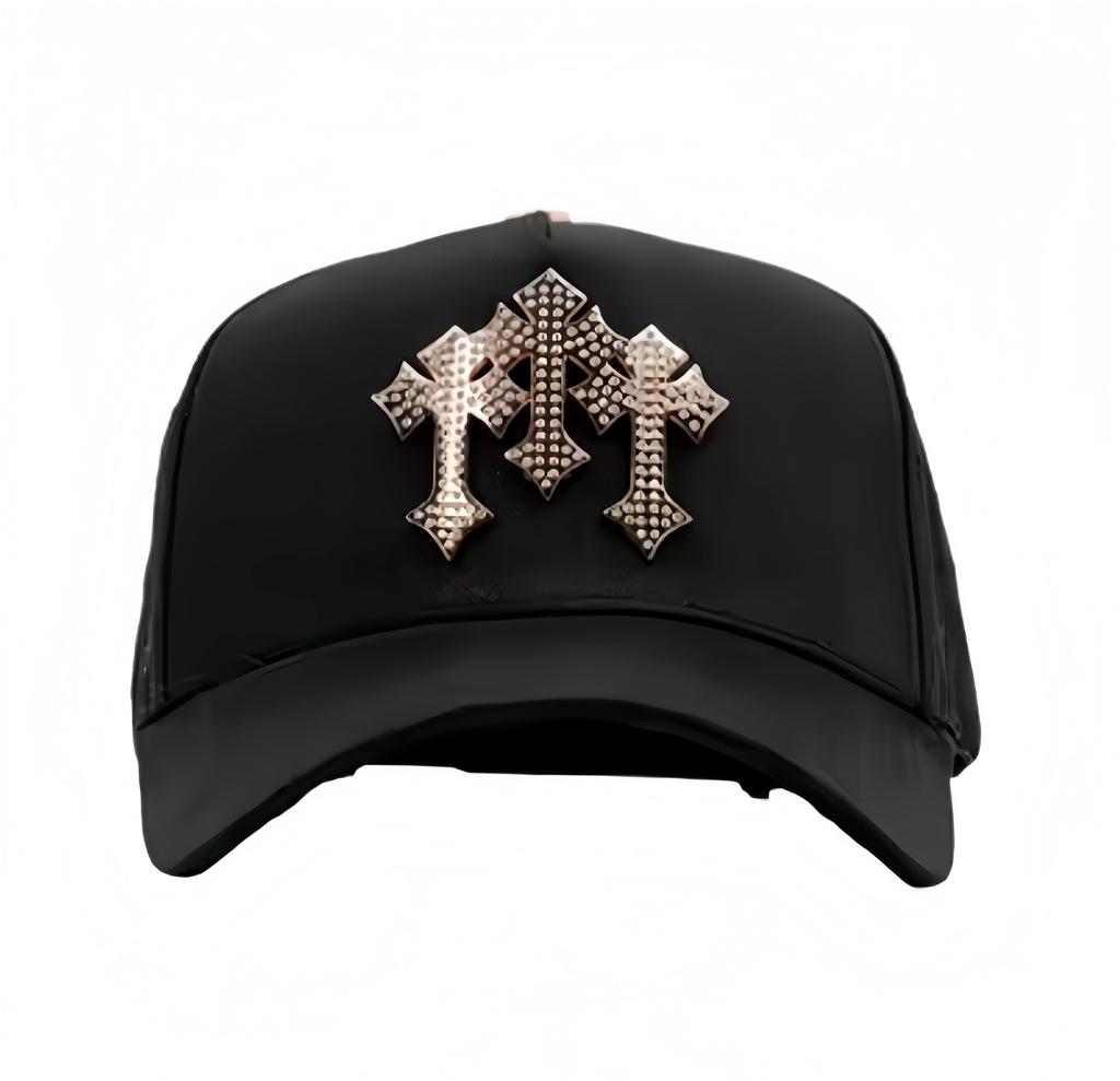Wholesale Yo No Pesco Star Satin Lined Terry Dobby Embroidered Bling Sports Cap 5 Panel Rhinestone Brim Baseball Caps Barbas