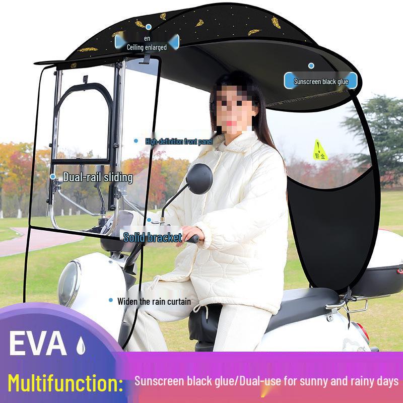 Electric Vehicle, Bicycle, and Motorcycle Sunshade & Rain Canopy Awning
