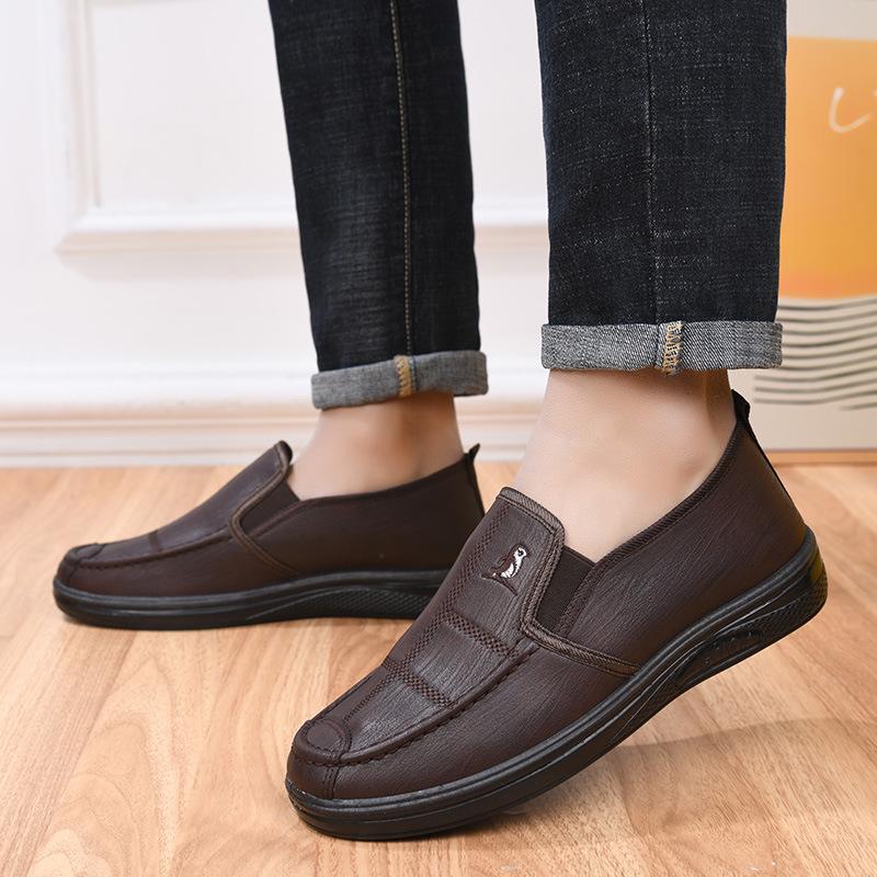 Mocassins Décontractés en Cuir pour Homme - Semelle Souple, Imperméables, Antidérapants Chaussures de Chef