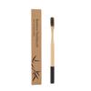 Eco Biodegradable Kraft Box Color Painted Round Handle Adult Soft Ready Stock Customizable Bamboo Toothbrush