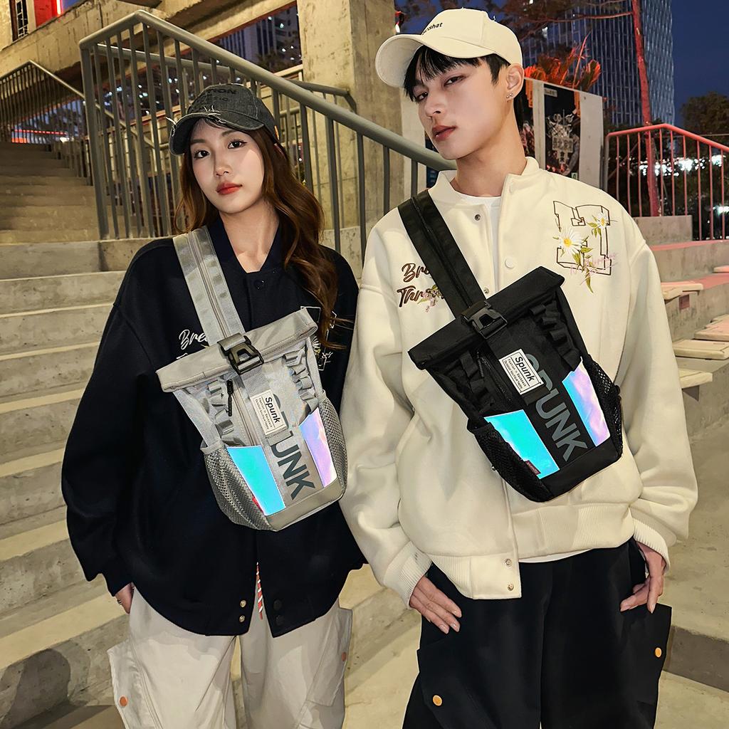 Boys' Messenger Bag Trendy Brand Large-capacity Breast Bag Men's Functional Tooling Shoulder Bag Leisure Sports Small Backpack