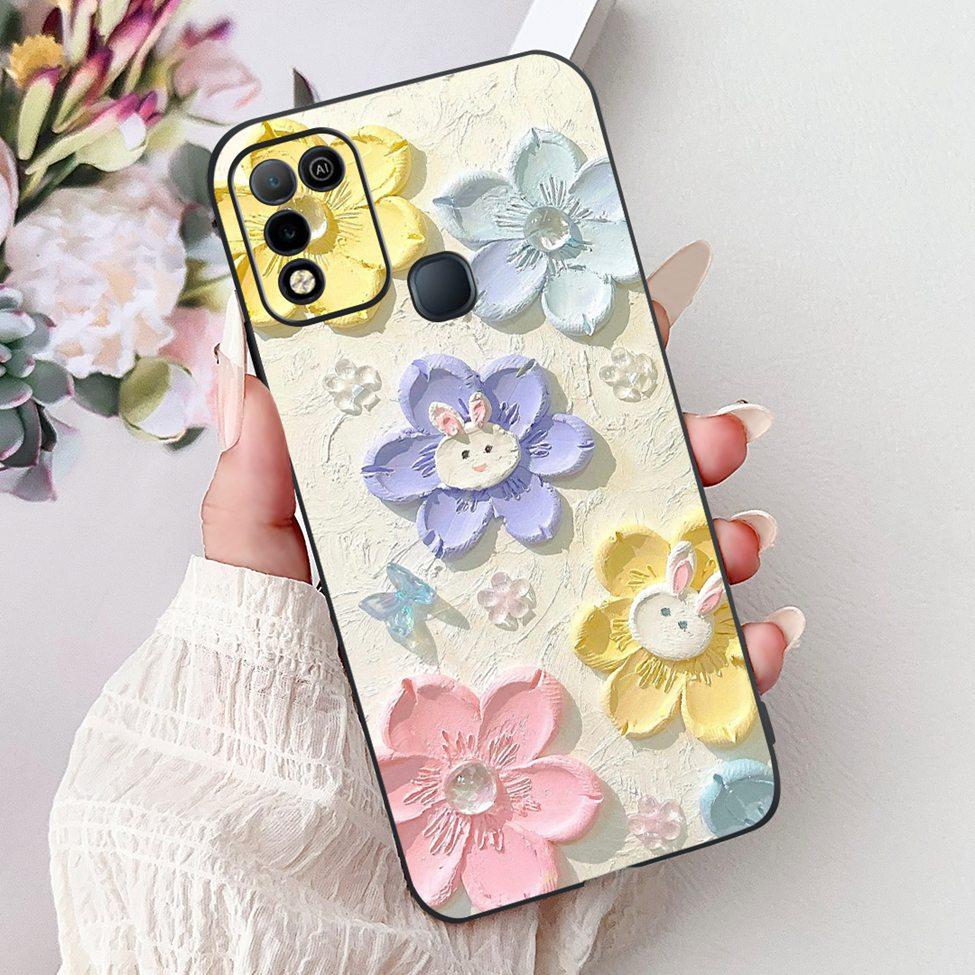 For Infinix Hot 10 X682C 10s X689B 10play X688C Back Cover For Infinix Hot 10 Play Case Shockproof Fashion Cute Cartoon Silicone