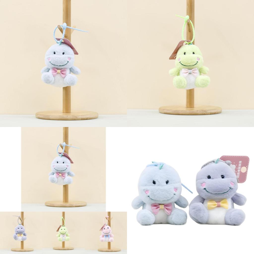 Adorable Plush Dinosaur Keychain Soft Cartoon Toy Bag Charm Stuffed Animal