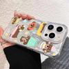 Large hole glitter shell for students Apple 14 cartoon laser shell iphone17/16plus all-inclusive mobile phone case