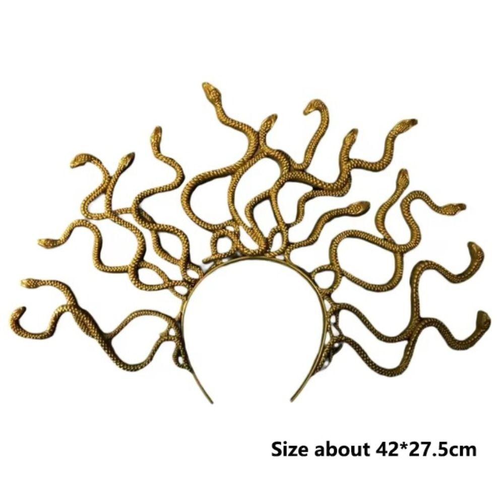 Horror Halloween Headband Realistic Cosplay Costume Prop New Snake Hair Hoop  Party Supplies