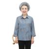 Elegant Grandma Style Silk Tops for Seniors – Stylish Summer Clothing for Refined 70-Year-Old Women