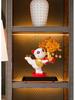Lucky Cat Crystal Wealth Tree Ornament - High-End Housewarming Gift for New Home Entrance.
