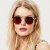 Metal Round Steampunk Rimless Sunglasses