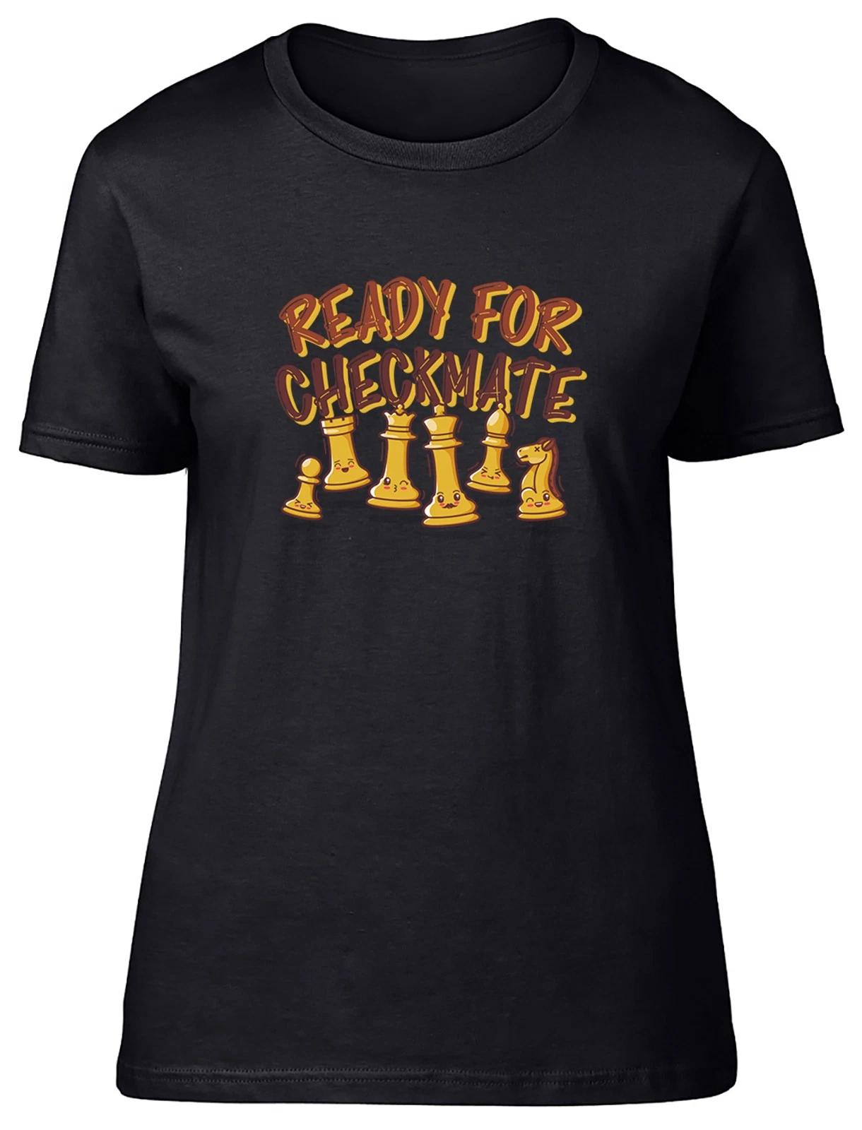 Ready for Checkmate Chess Lover Womens T-Shirt Ladies Gift Tee XL