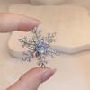 Elegant Rotating Snowflake Brooch: High-End Unisex Pin for Fashionable Sweater Decoration