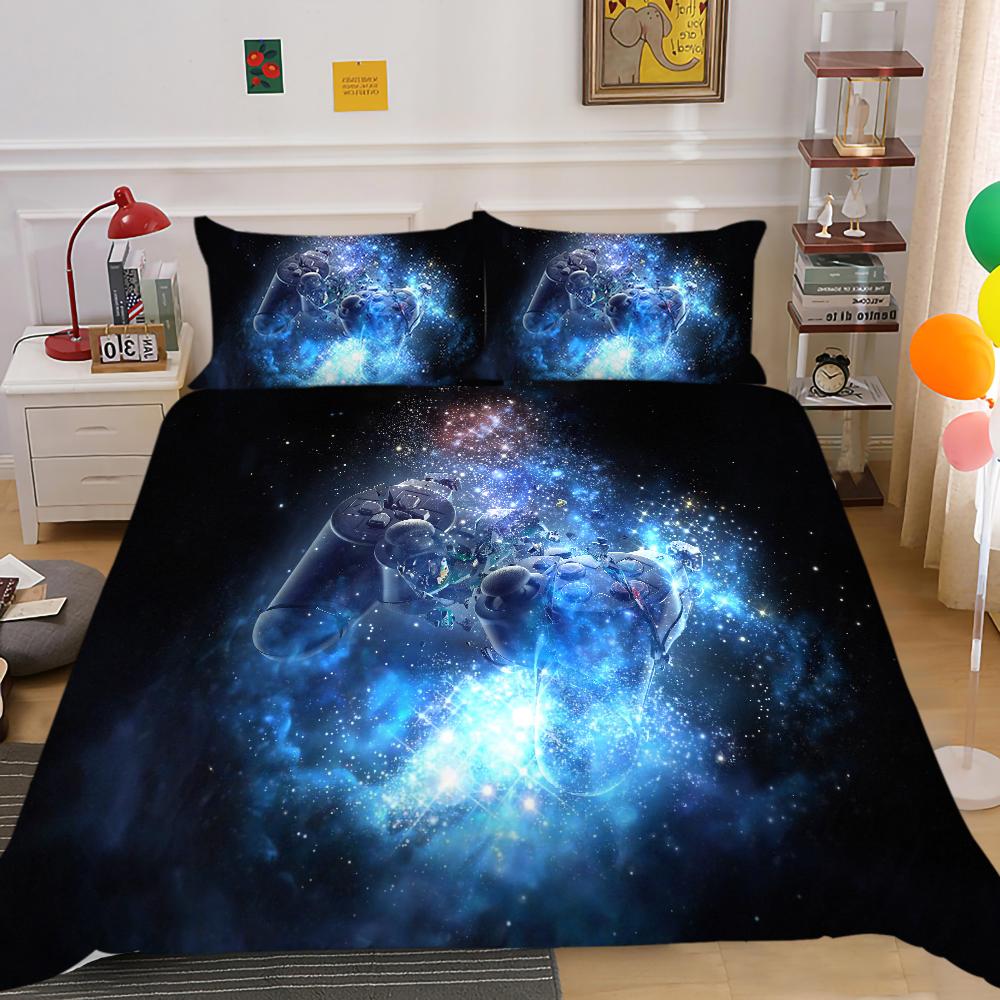 3D Player Bedding Full-size Game Machine Pattern Bedspread Set Is Suitable for Home Decoration of Boys and Men's Game Lovers' Room