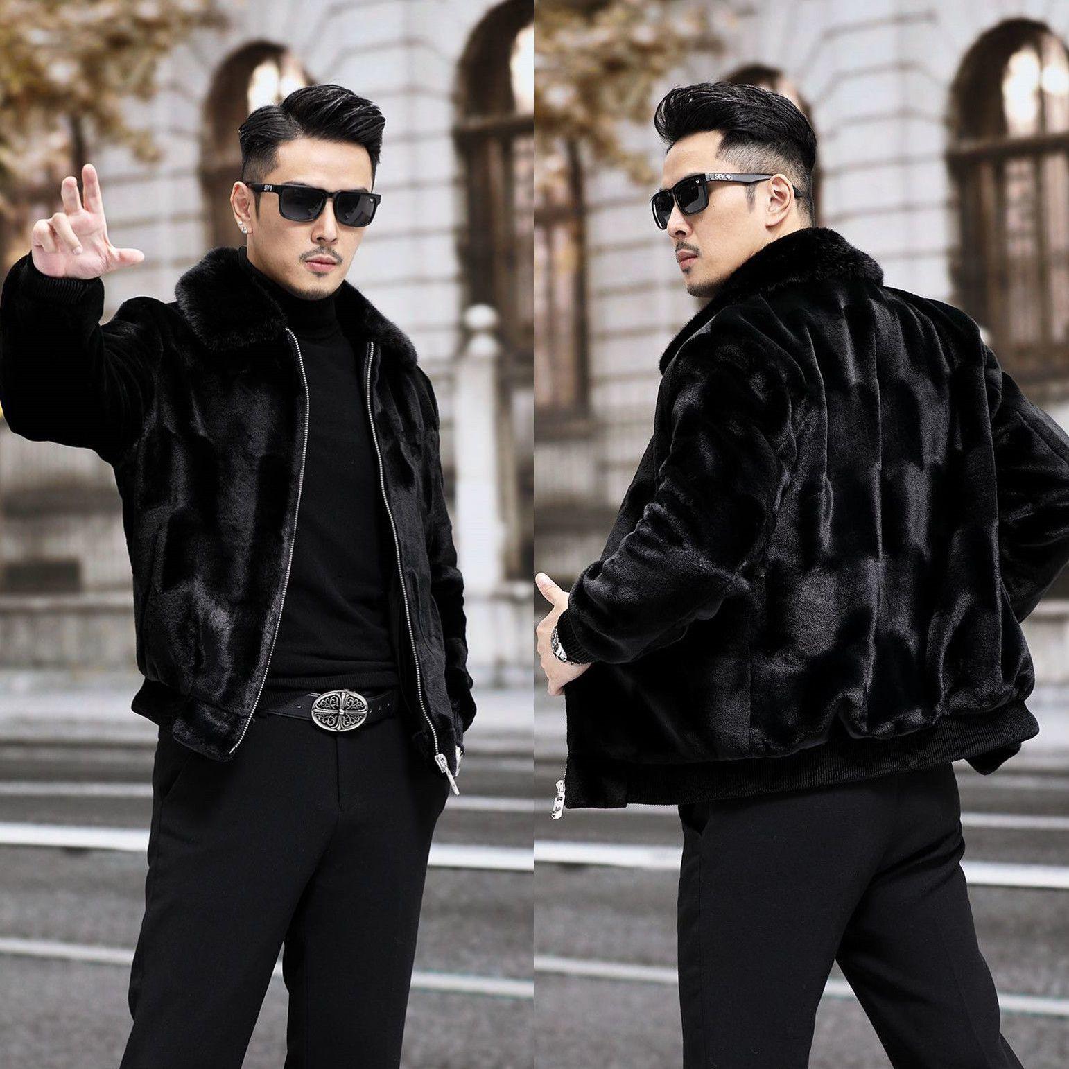 2026 Men s Golden Sable Velvet Fur Jacket - High-Grade, Warm, Fashionable Coat for Autumn/Winter Cold Protection L (90-110 jin)
