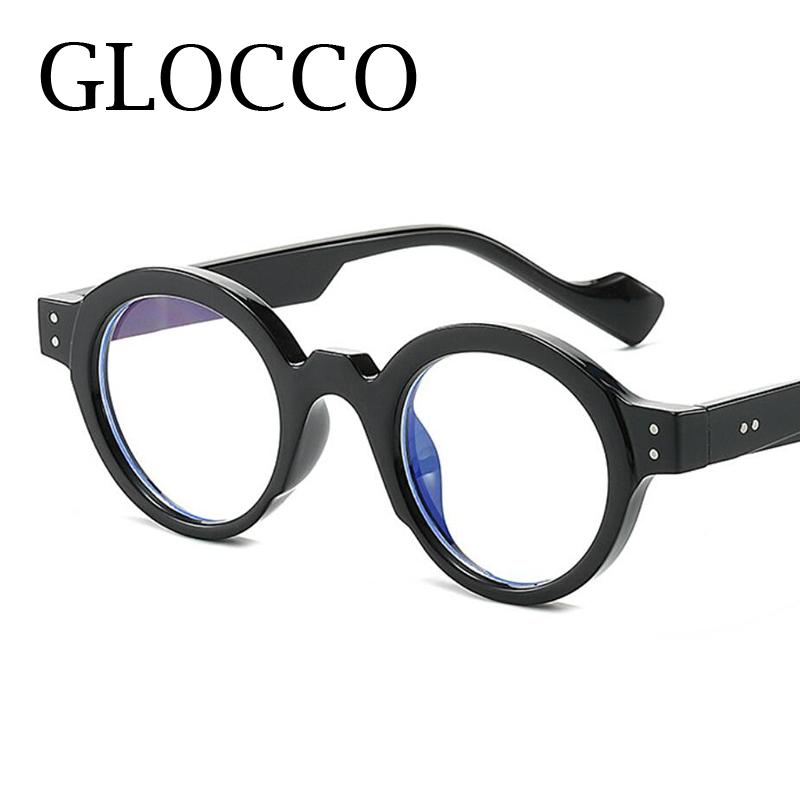 New Unisex Round Myopia Glasses For Men Women Anti Blue Light Prescription Eyeglasses Frames Nearsighted Eyewear Glasses -1 -2