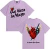 Anuel AA Rhlm 2 Real Hasta La Muerte Heart T Shirt Unisex Women Fashion Retro Short Sleeve Tshirts Cotton ONeck Oversized Tshirt