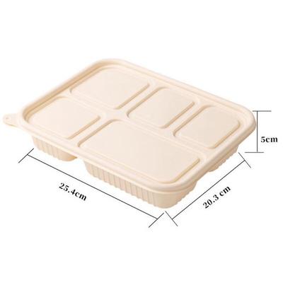 Yuanzhenghe 5-Compartment Corn Starch Disposable Bento Box