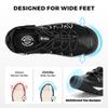 Men's Wide Fit Leather Hiking Sandals Breathable Water Shoes with Arch Support for Beach and Summer